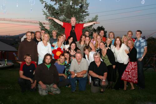 The supreme ruler (me) and almost everyone at the party