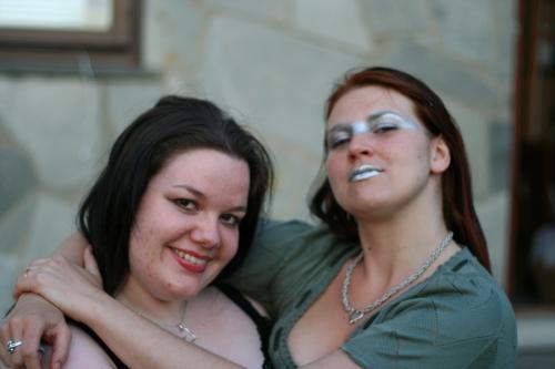 Anne Karen and Barbro posing in makeup